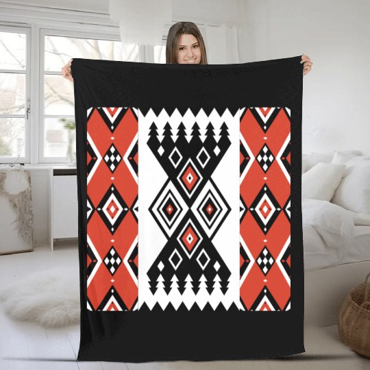 Traditional Geometric Design SADO Fleece Blankets