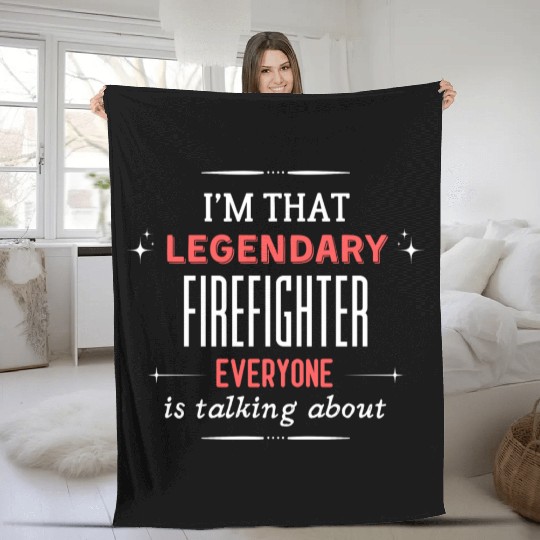 Funny Professional Quote Firefighter Print Fleece Blankets