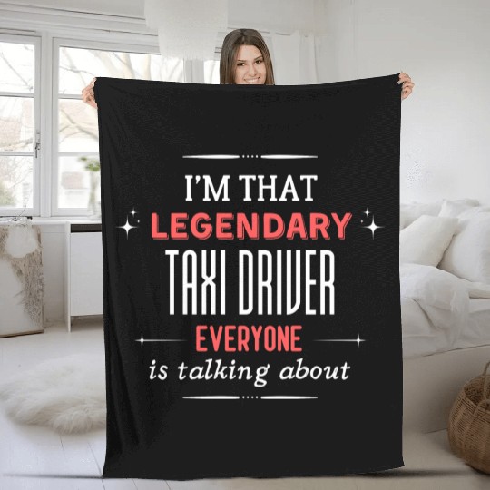 Funny Taxi Driver Quote Print Fleece Blankets