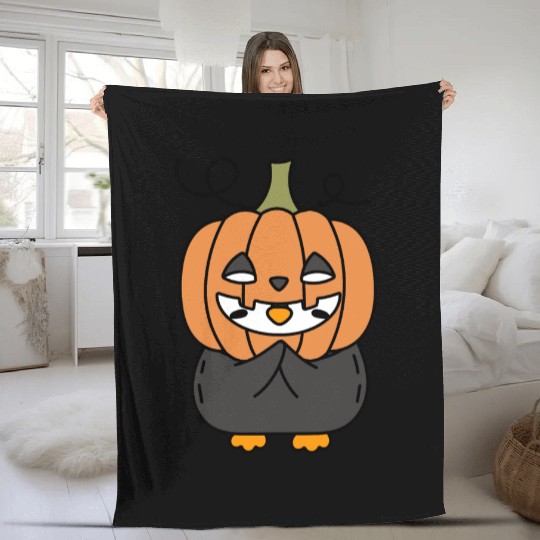 Halloween Penguin, funny penguin Fleece Blankets