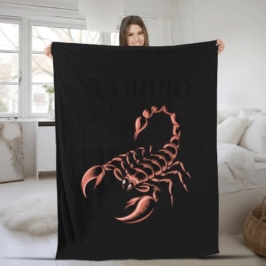 Funny Scorpio Zodiac Quote Fleece Blankets