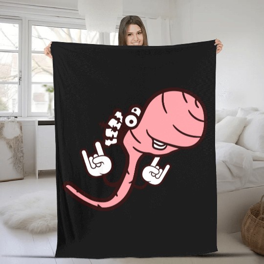 Cute Cool Worm Crown King Party Animal Fun Monster Fleece Blankets