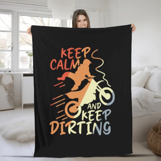 Keep Calm and Keep Dirting Fleece Blankets