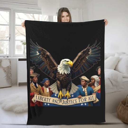 liberty and justice for all Fleece Blankets