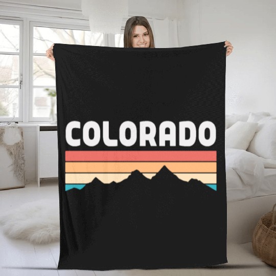 Colorado Sunrise Mountain Design Fleece Blankets