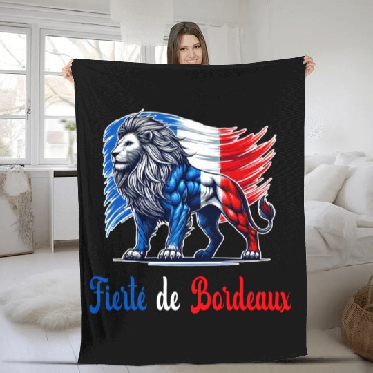 The pride Bordeaux flag design Fleece Blankets