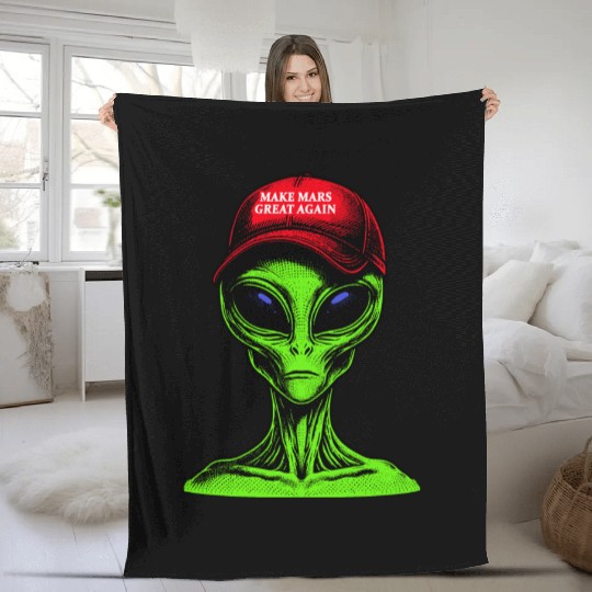 Make Mars Great Again Fleece Blankets