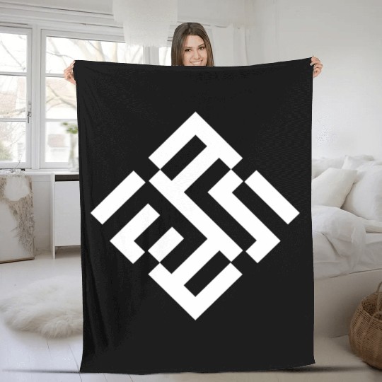 Geometric Fusion Fleece Blankets