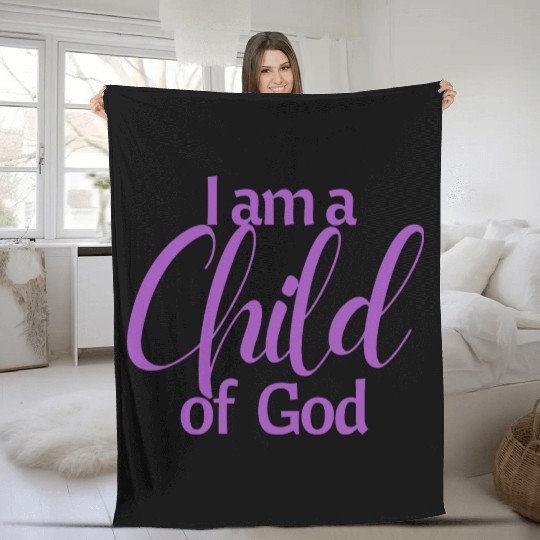 I am a child of God affirmation Fleece Blankets
