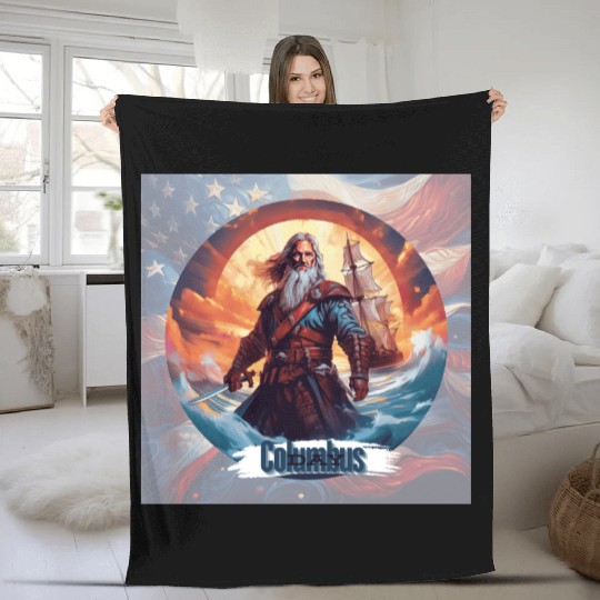 Columbus Day Fleece Blankets