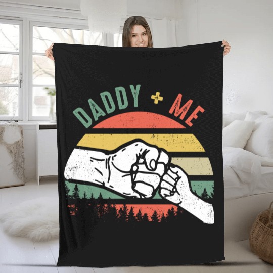 Love Daddy and Me Fleece Blankets