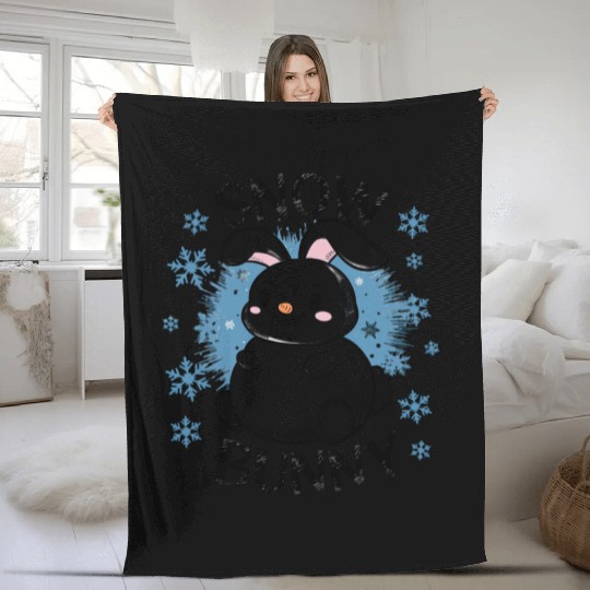 snow bunny Fleece Blankets
