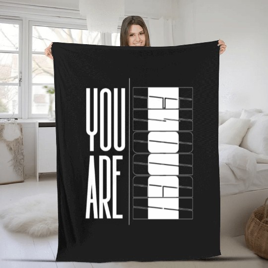 You Are Enough" Inspirational Optical quote Fleece Blankets