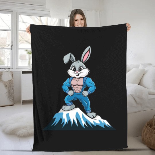 snow bunny Fleece Blankets