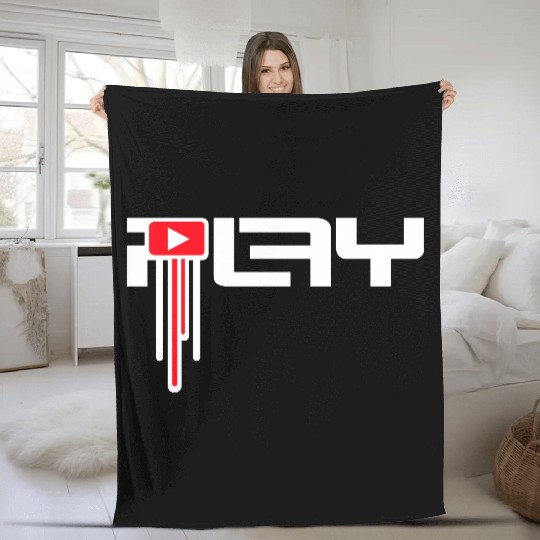 Play Icon Party On Techno DJ Music Graffiti Drops Fleece Blankets
