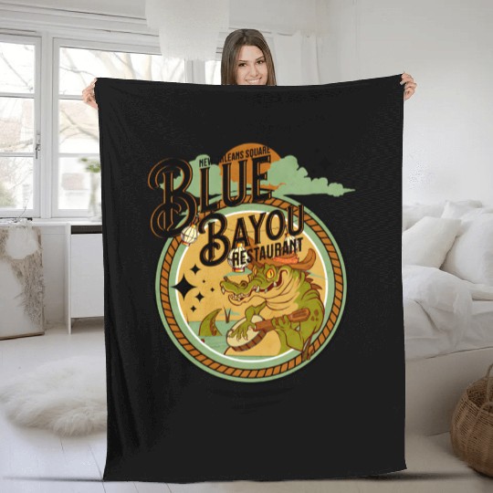 Blue Bayou Restaurant New Orleans Fleece Blankets