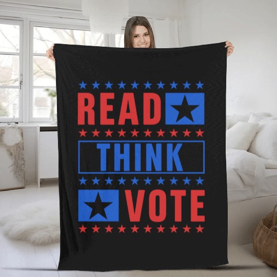Read Think Vote - Election Fleece Blankets