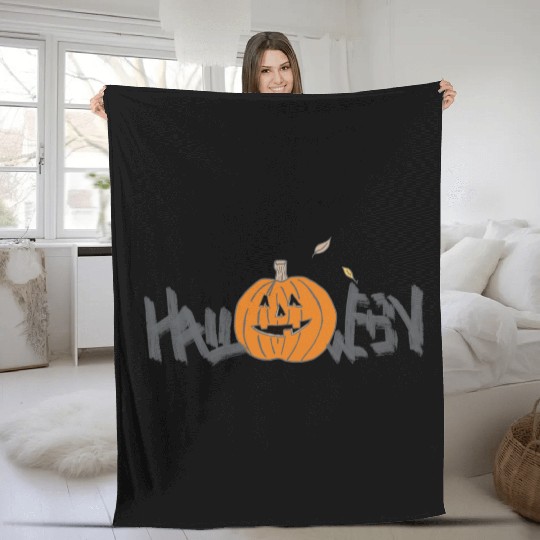 Halloween Vibes Fleece Blankets