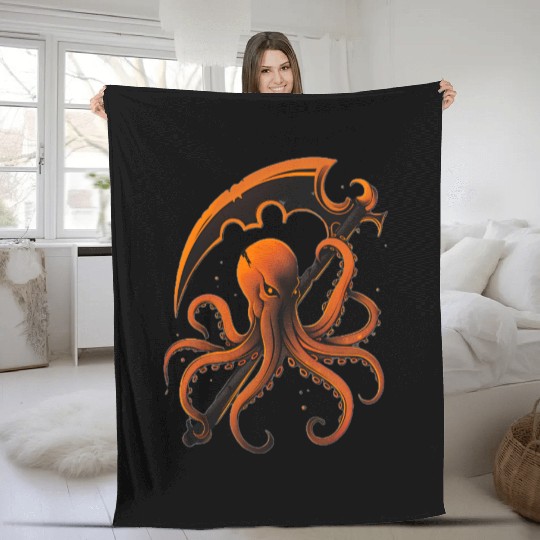 Halloween Octopus Fleece Blankets