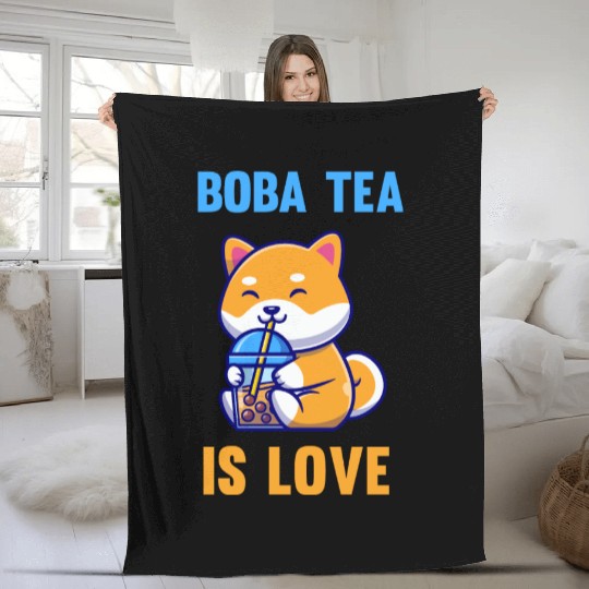 Boba Tea is love Fleece Blankets