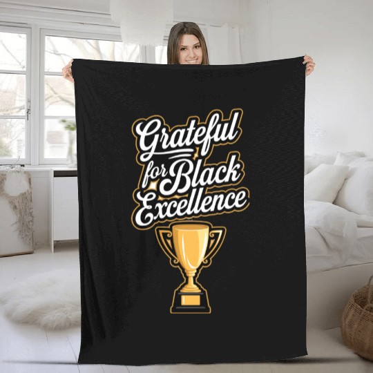 Grateful for Black Excellence Fleece Blankets