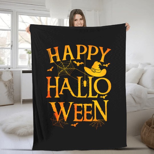 Trick Or Treat Happy Halloween Spooky Scary Gifts Fleece Blankets