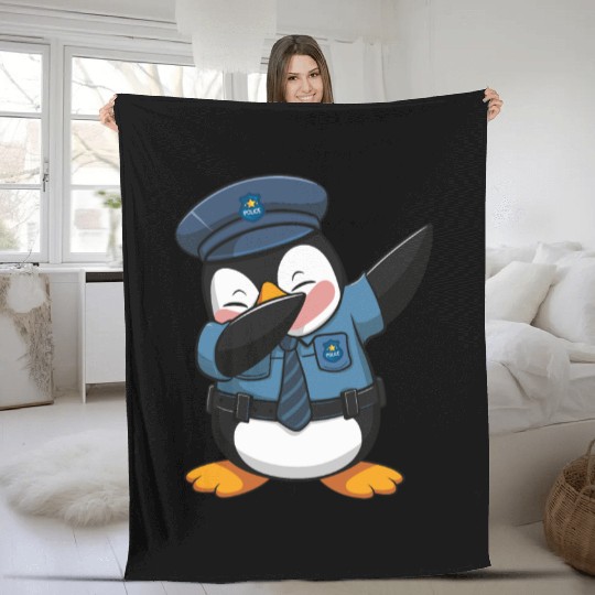 Penguin Famila, Funny penguin , Penguin logo Fleece Blankets