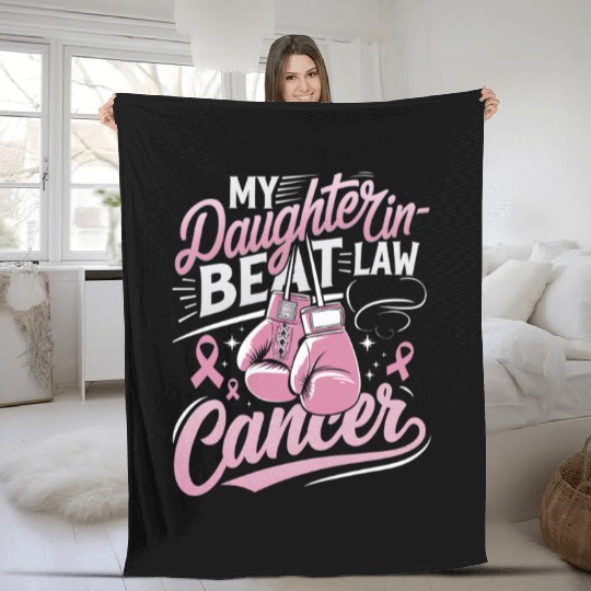 My Daughter-In-Law Beat Cancer Breast Cancer Fleece Blankets