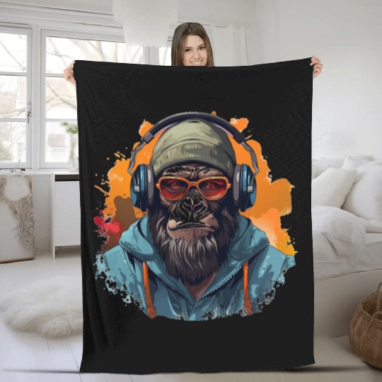 music, monkey, arctic monkeys, cool, band Fleece Blankets