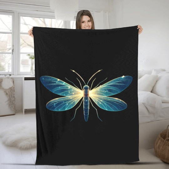 Moonlit Fireflies Fleece Blankets