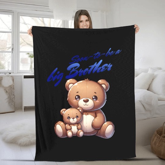 I'm Going To Be A Big Brother Cute Teddy Bears, Fleece Blankets