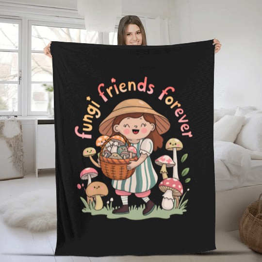 Fungi Friends Forever Fleece Blankets