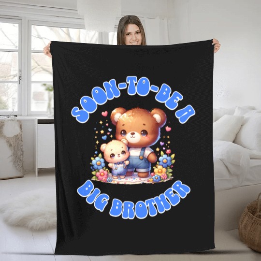 I'm Going To Be A Big Brother Cute Teddy Bears, Fleece Blankets