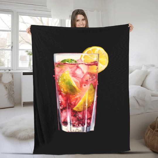 Citrus Berry Cocktail Fleece Blankets