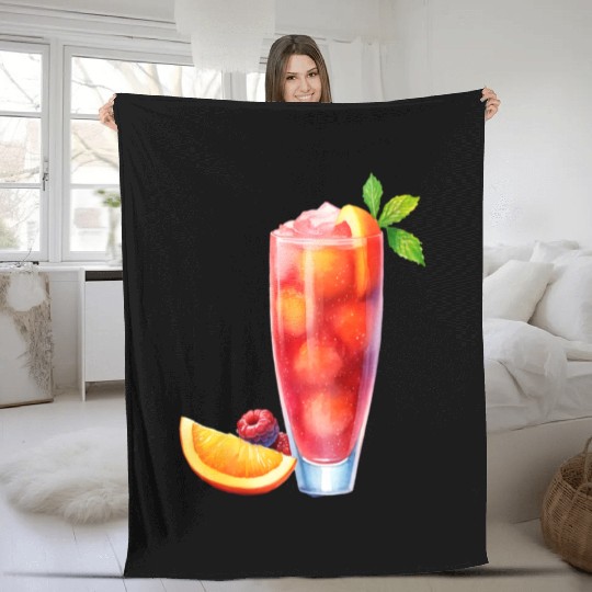 Berry Citrus Cocktail Fleece Blankets