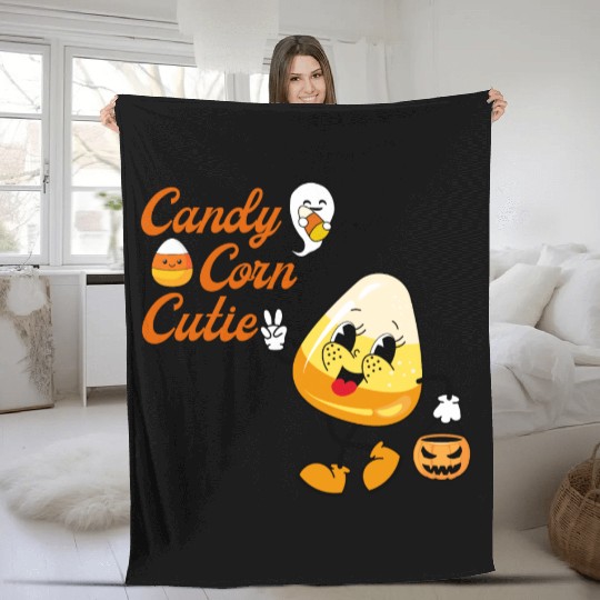 Candy Corn Cutie Fleece Blankets