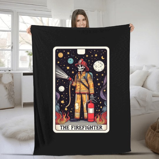Tarot Card Collection - The Firefighter Fleece Blankets