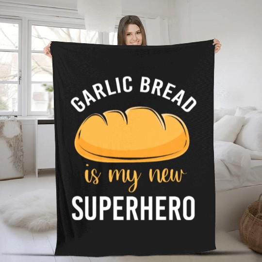 Bakery Baker Humor Food Lover Garlic Bread Fleece Blankets