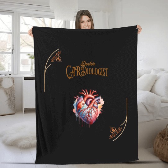 Doctor cardiologist Fleece Blankets