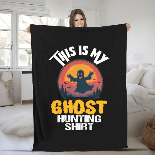 This is my ghost hunting Fleece Blankets