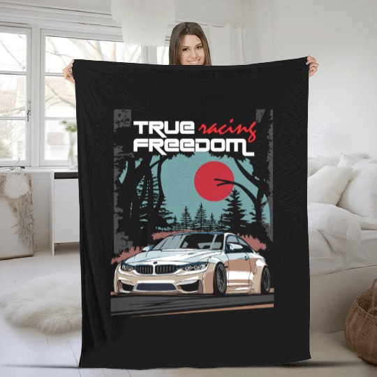 true racing freedom Fleece Blankets