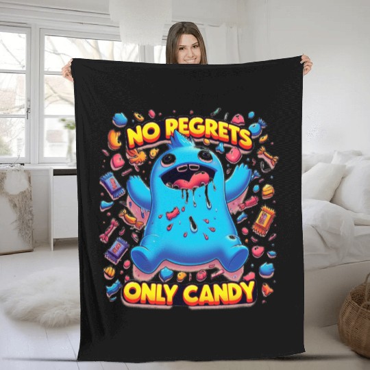 No Regrets Only Candy Fleece Blankets
