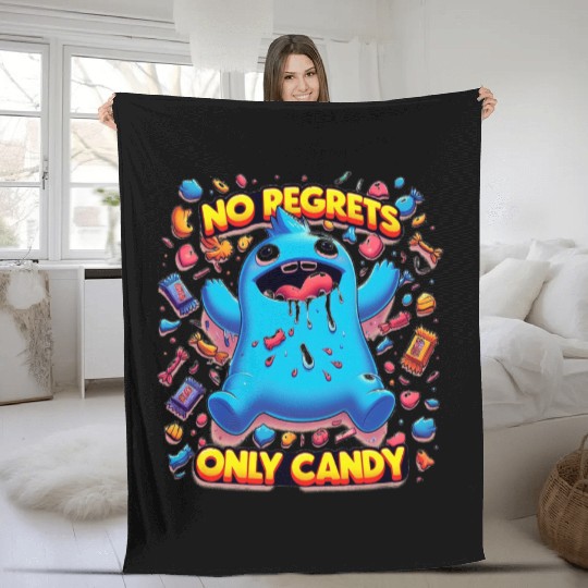 No Regrets Only Candy Fleece Blankets