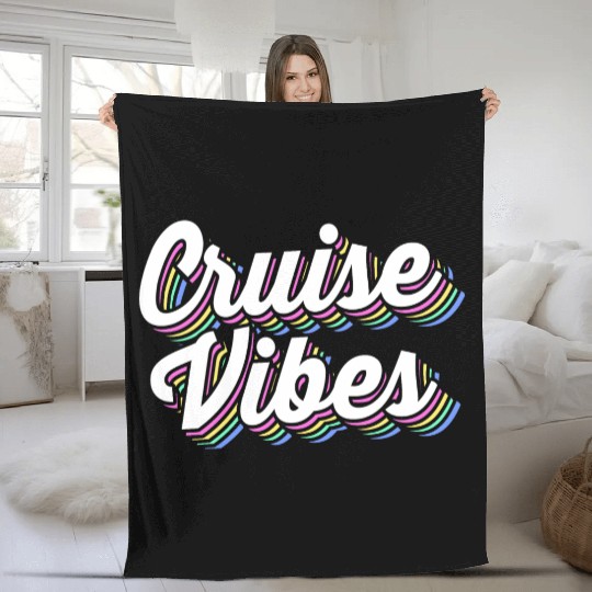 Family Vacation Trip Cousin Crew Cruise Vibes Fleece Blankets