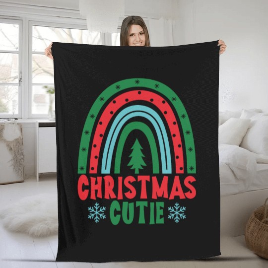 Christmas Cutie - design for all the family Fleece Blankets