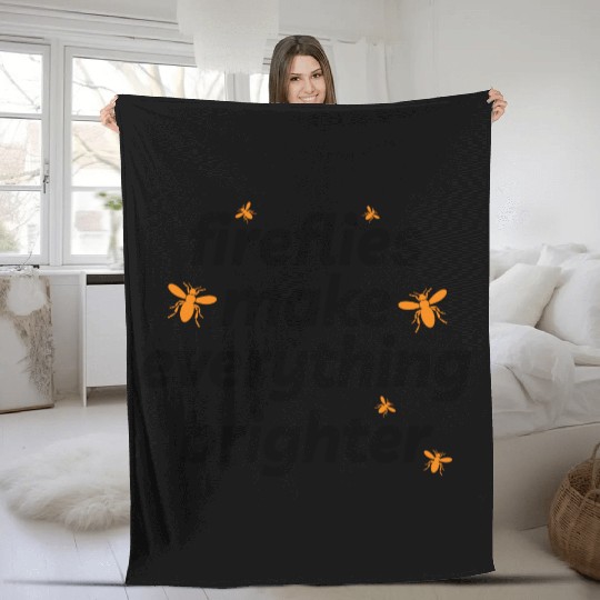 Fireflies Firefly Lightning Bug Insect Collector Fleece Blankets
