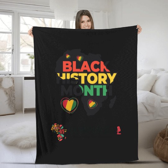 KUMBUKENI BLACK HISTORY MERCH Fleece Blankets