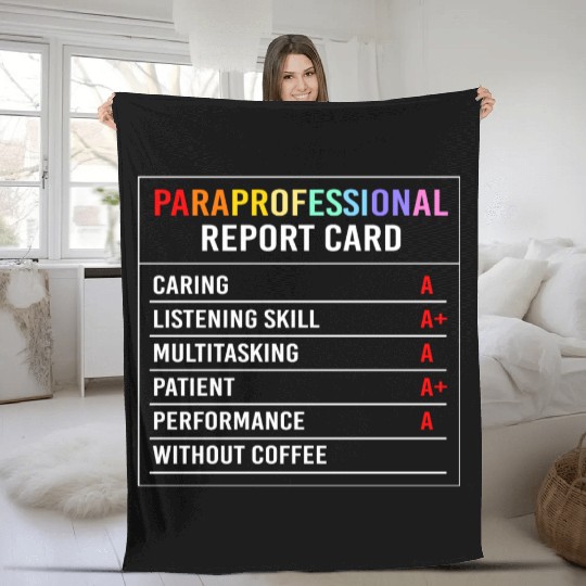 Paraeducator Para Crew Paraprofessional Life Fleece Blankets