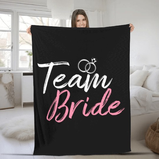 Team Bride Bridal Party Bachelorette Party Fleece Blankets