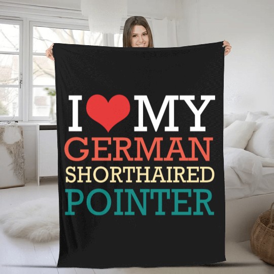 GSP Owner I Love My German Shorthaired Pointer Fleece Blankets